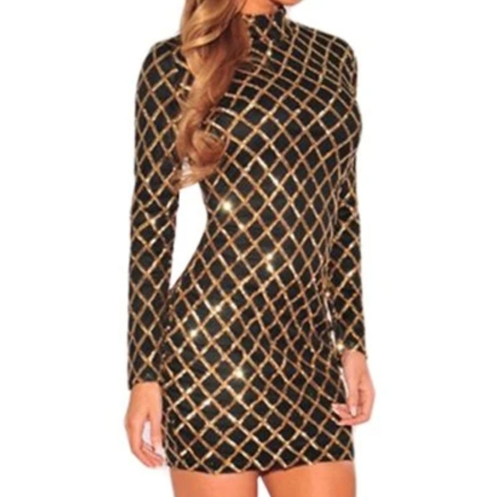 Golden Sequin Dress